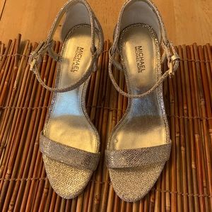 Michael Kors gold heels, size 6. Never been worn.